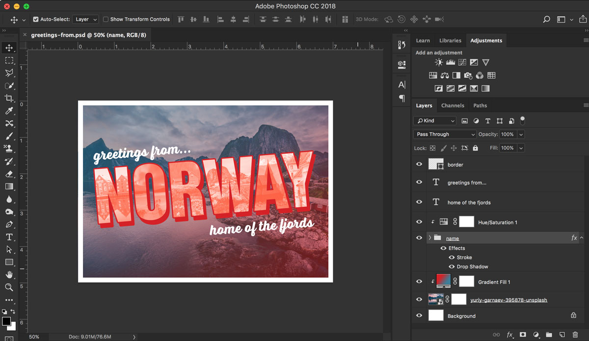 Photoshop Postcards